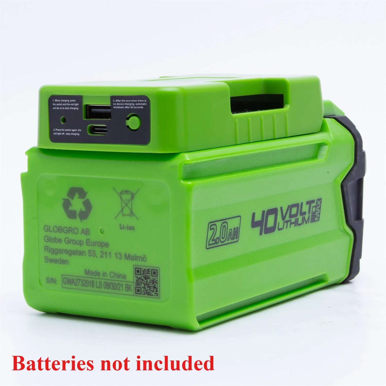 Outdoor Power Adapter Usb C - محول طاقة متنقل لاسلكي لبطارية GREENWORKS