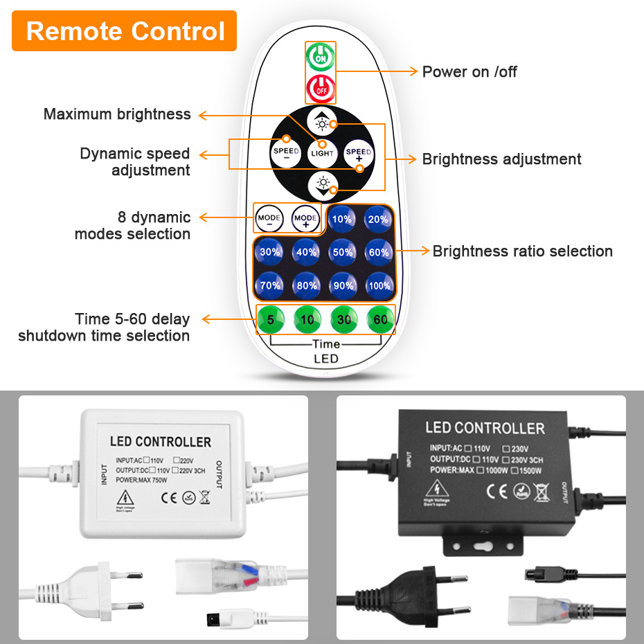 LED النيون قطاع 220 فولت 2835  - مراجعة Outdoor Power Strip Weatherproof وسعره